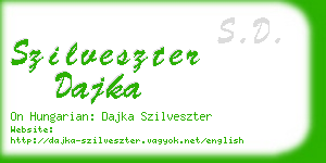 szilveszter dajka business card